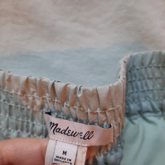 Madewell Carley Wide Leg Pant Womens Medium Pale Green Minimalist Softdrape FLAW - Picture 8 of 15